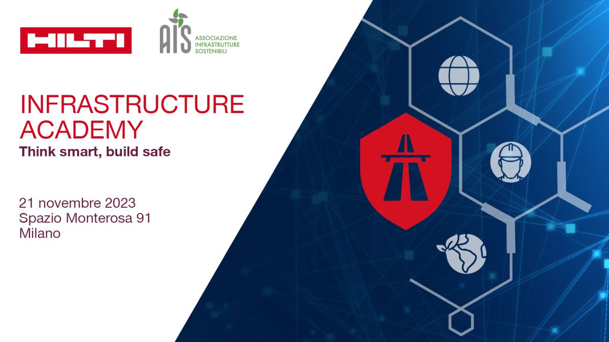 Infrastructure Academy di Hilti; il 21 novembre a Milano il futuro delle infrastrutture tra sostenibilità e digitalizzazione