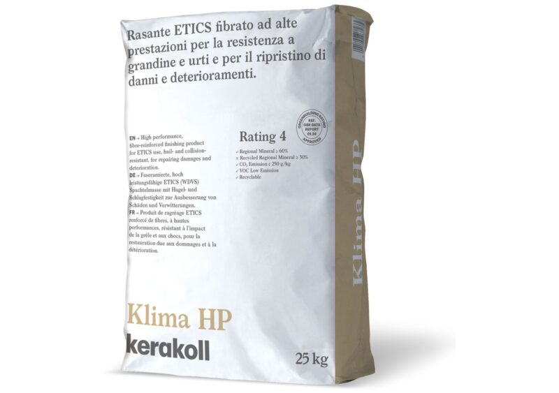 Klima HP: rasante ETICS resistente a grandine e urti