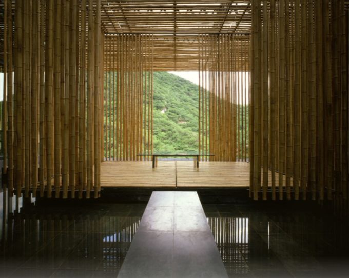 Great Bamboo Wall casa in bamboo progettata da Kengo Kuma