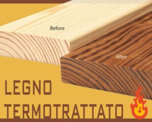 Trattamento di modifica termica: il legno termotrattato
