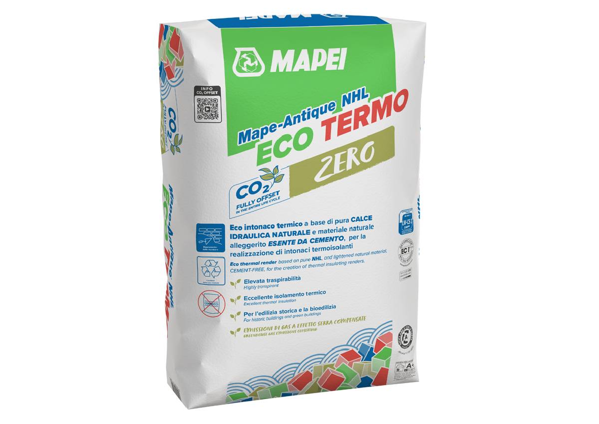 Mape-Antique NHL Eco Termo è un intonaco termoisolante a base di pura calce idraulica naturale Mape-Antique NHL Eco Termo è un intonaco termoisolante a base di pura calce idraulica naturale
