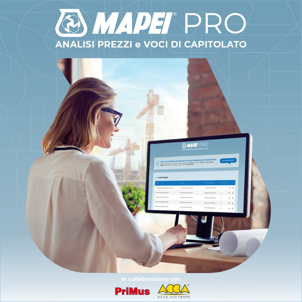 "Mapei Pro - Analisi prezzi e voci di capitolato", il tool gratuito che semplifica la progettazione