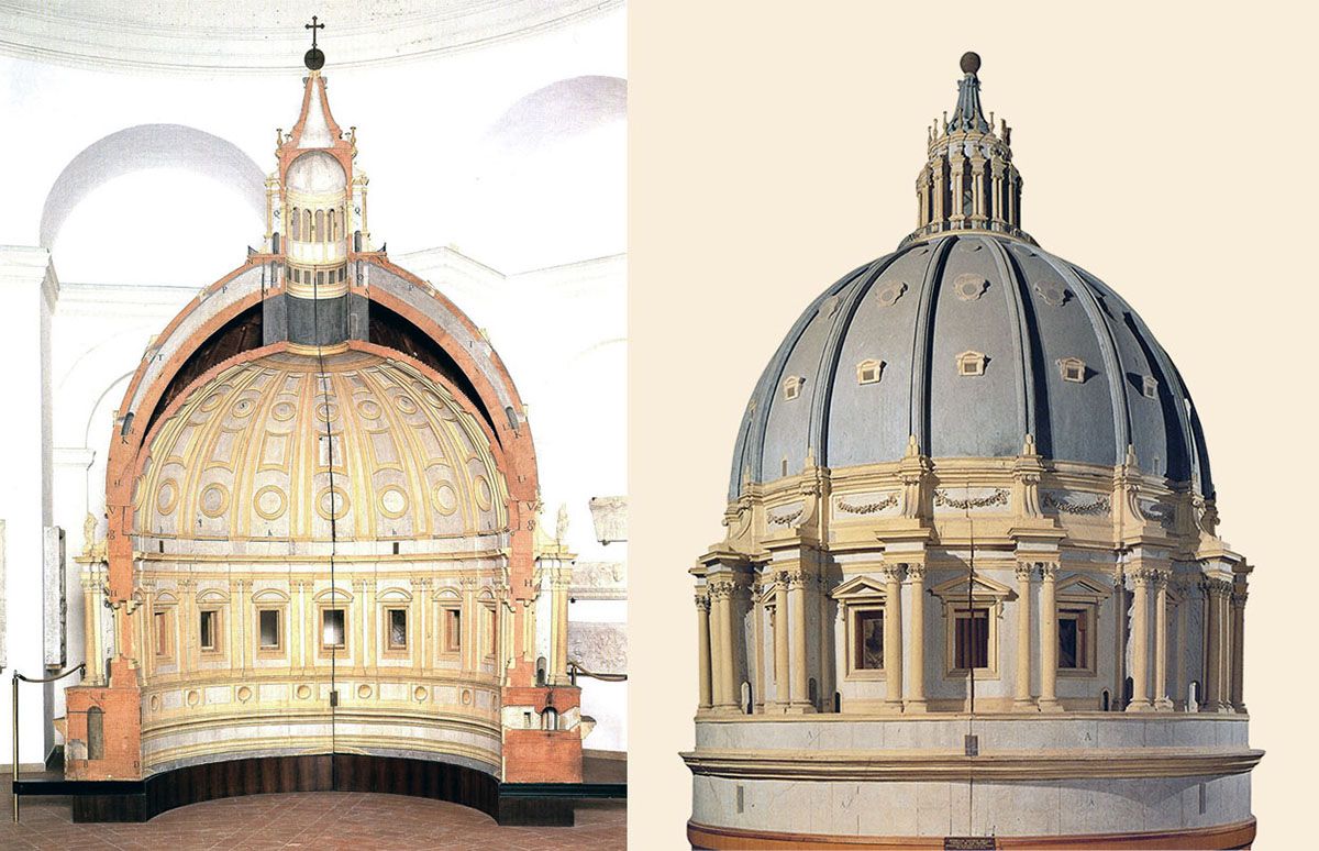 Modello in legno della Cupola costruito da Michelangelo