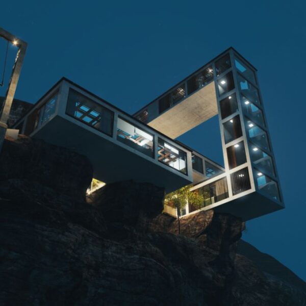 Mountain House, una casa che sfida la gravità formata da blocchi futuristici