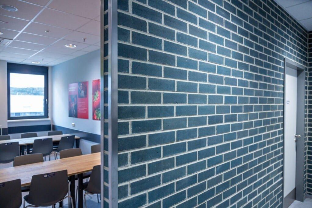 Muro realizzato con mattoni K-BRIQ