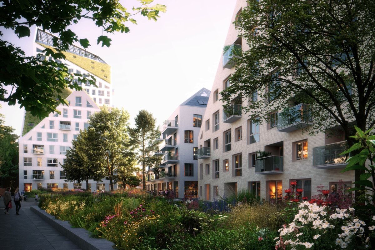Progetto Nieuw Bergen a Eindhoven: design e tetti green