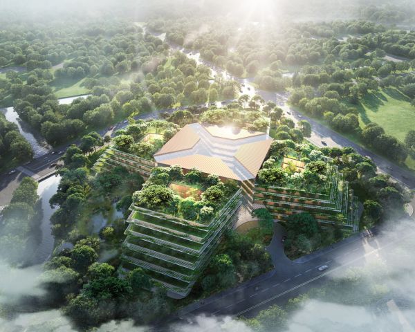 Le prime immagini del nuovo ospedale di Shanghai by Foster+Partners