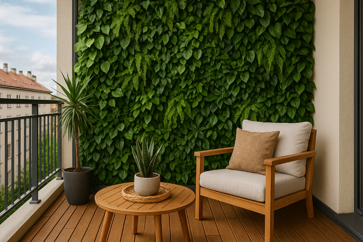 Pareti verdi per personalizzare i balconi