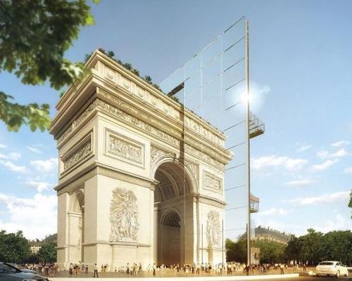Parigi: un progetto visionario divide a metà l’Arco di Trionfo