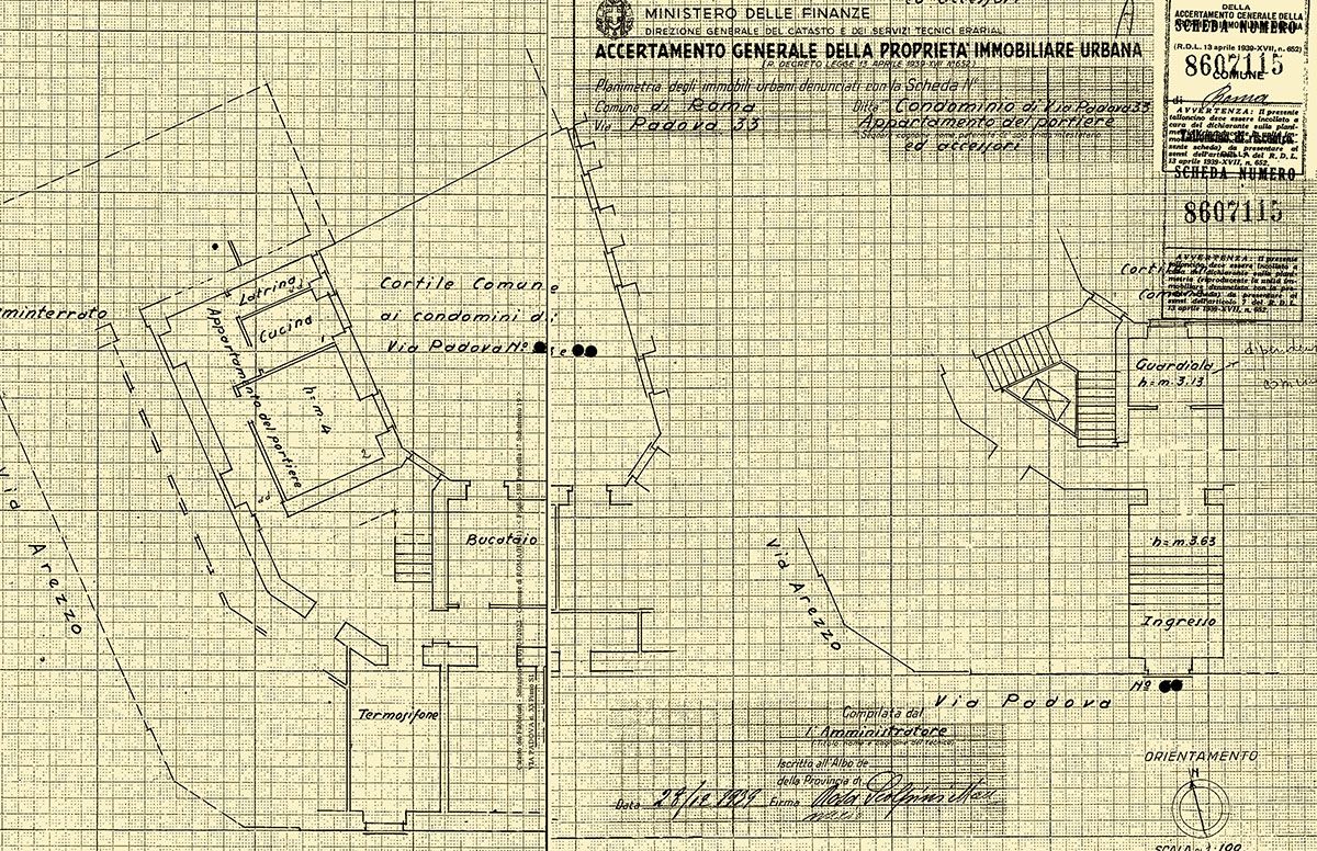 Planimetria d'impianto di un edificio nel comune di Roma (data: 28/12/1939)