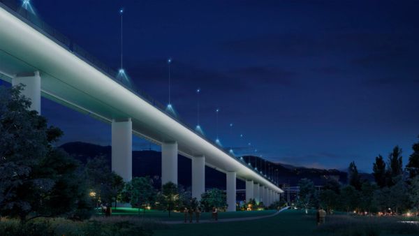 Rendering nuovo Ponte Genova firmato Renzo Piano 