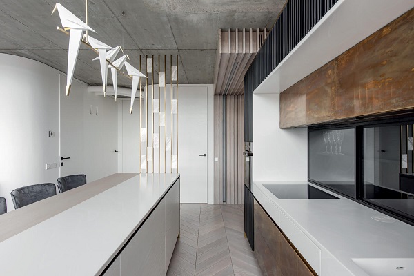 Porta della cucina installata su controtelaio Eclisse