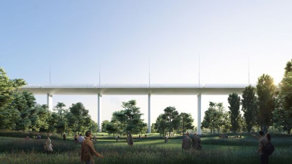 Rendering nuovo Ponte Genova firmato Renzo Piano 