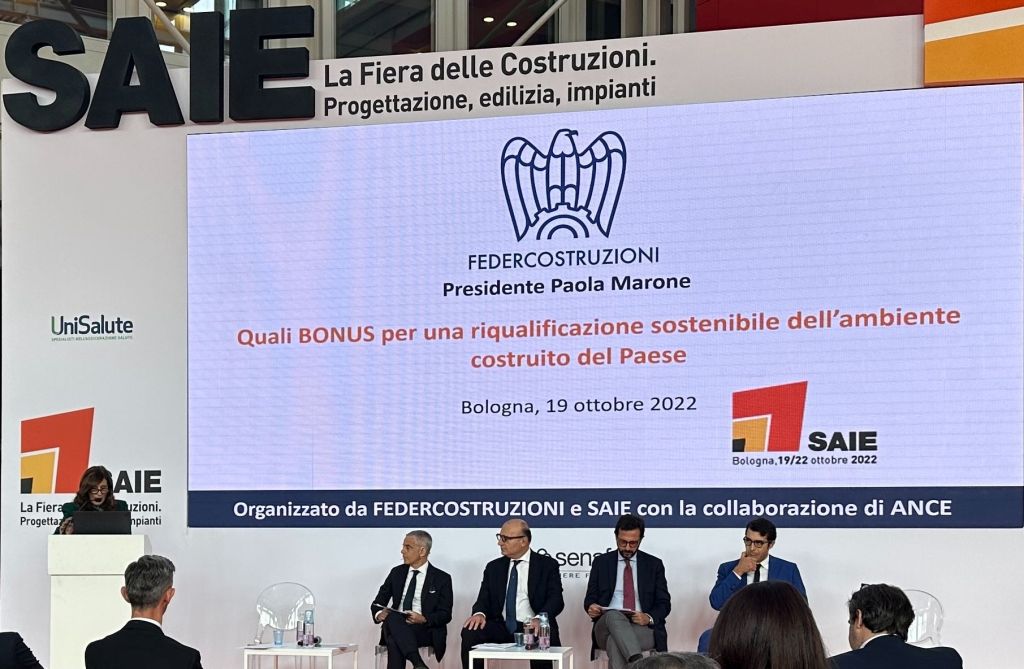 Il convegno di Federcostruzioni di apertura del Saie di Bologna del 2022