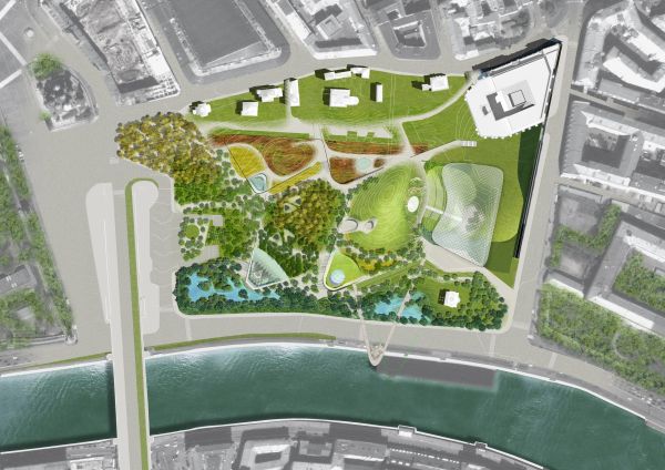 Rendering Zaryadye Park di Mosca