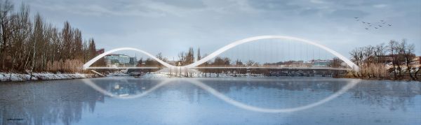 A Praga il ponte "Lávka Holešovice Karlín" firmato dallo studio italiano Schiavello Architects 