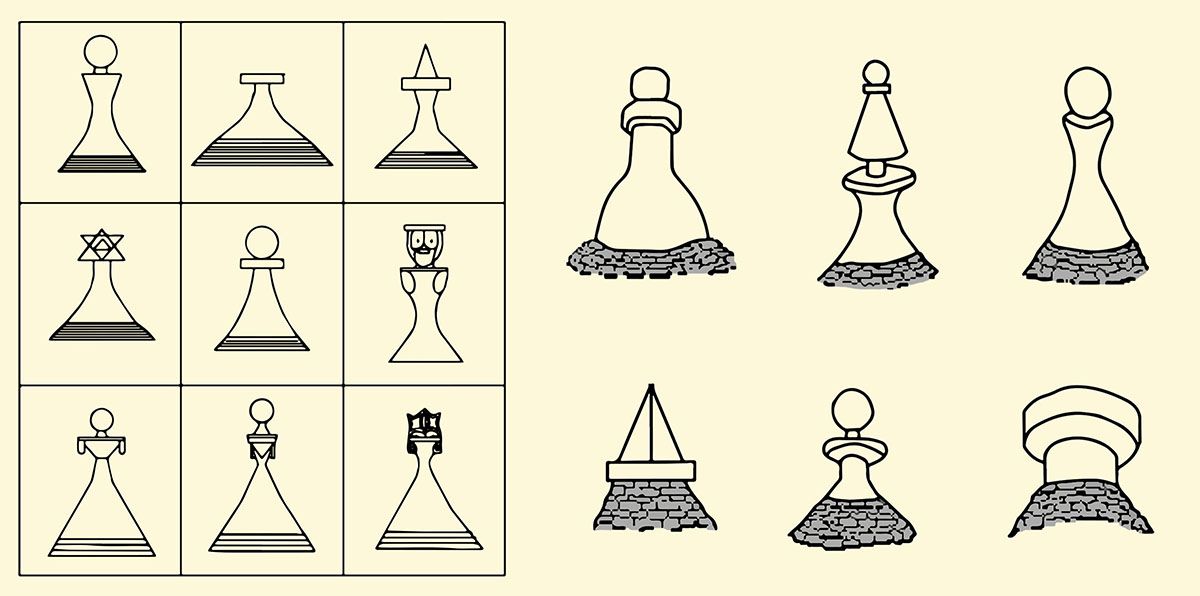 Le varie forme che possono assumere i pinnacoli dei trulli Le varie forme che possono assumere i pinnacoli dei trulli