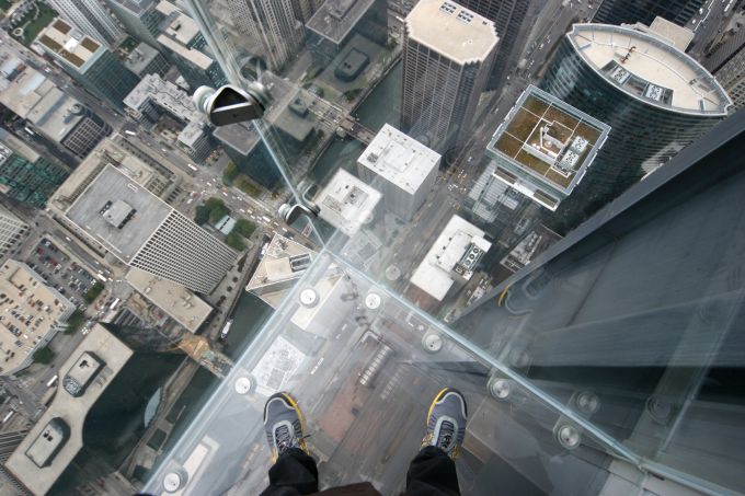 Skywalk e stanze di vetro panoramiche