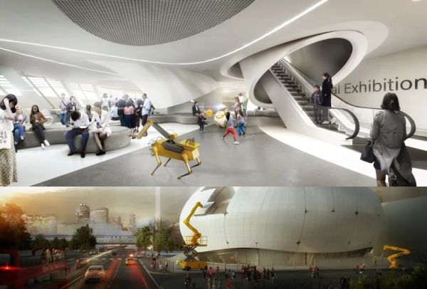 Spazi interni museo robotica di Seul 