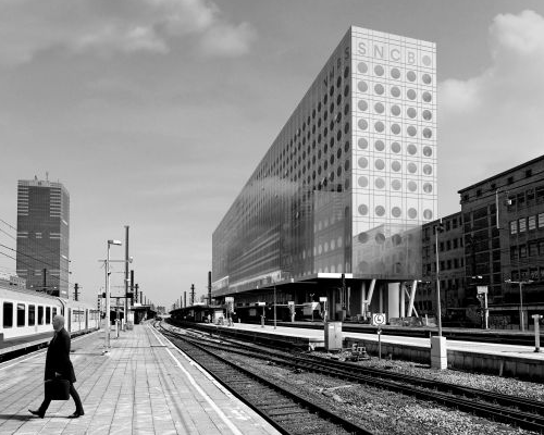 Bruxelles, il quartier generale delle ferrovie belghe. Il progetto è di OMA