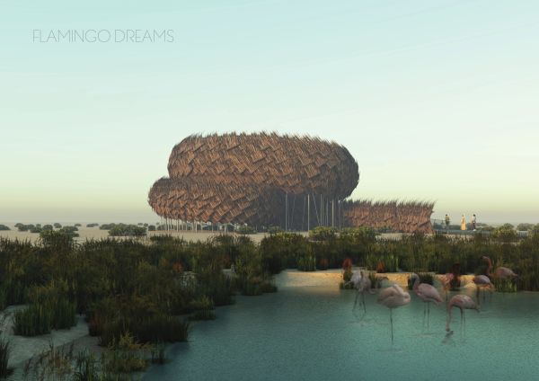 Flamingo Dreams, vincitore del progetto The Abu Dhabi Flamingo Observation Tower