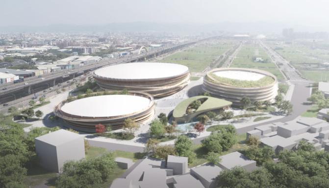 Quattro edifici a forma di anello per la Taichung Arena di Taiwan