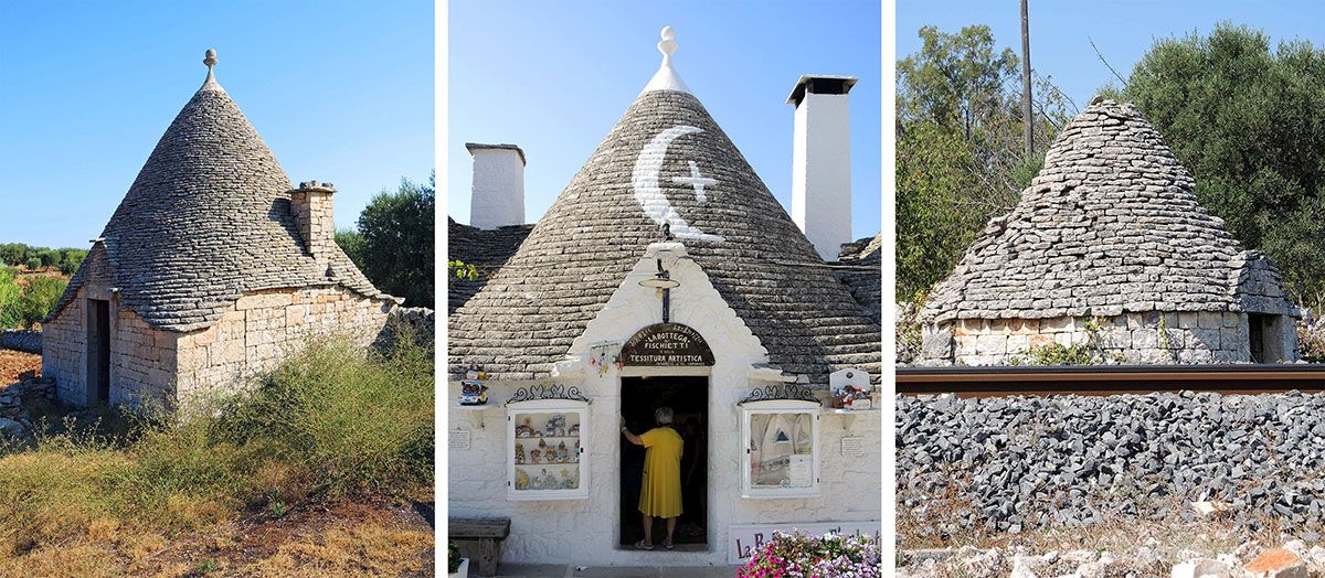 Diverse evoluzioni del trullo pugliese Diverse evoluzioni del trullo pugliese