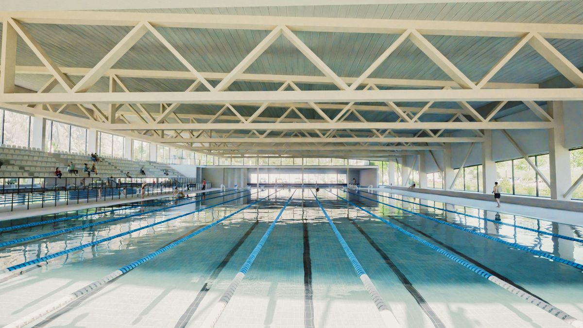 La vasca olimpionica del nuovo impianto natatorio di Trento