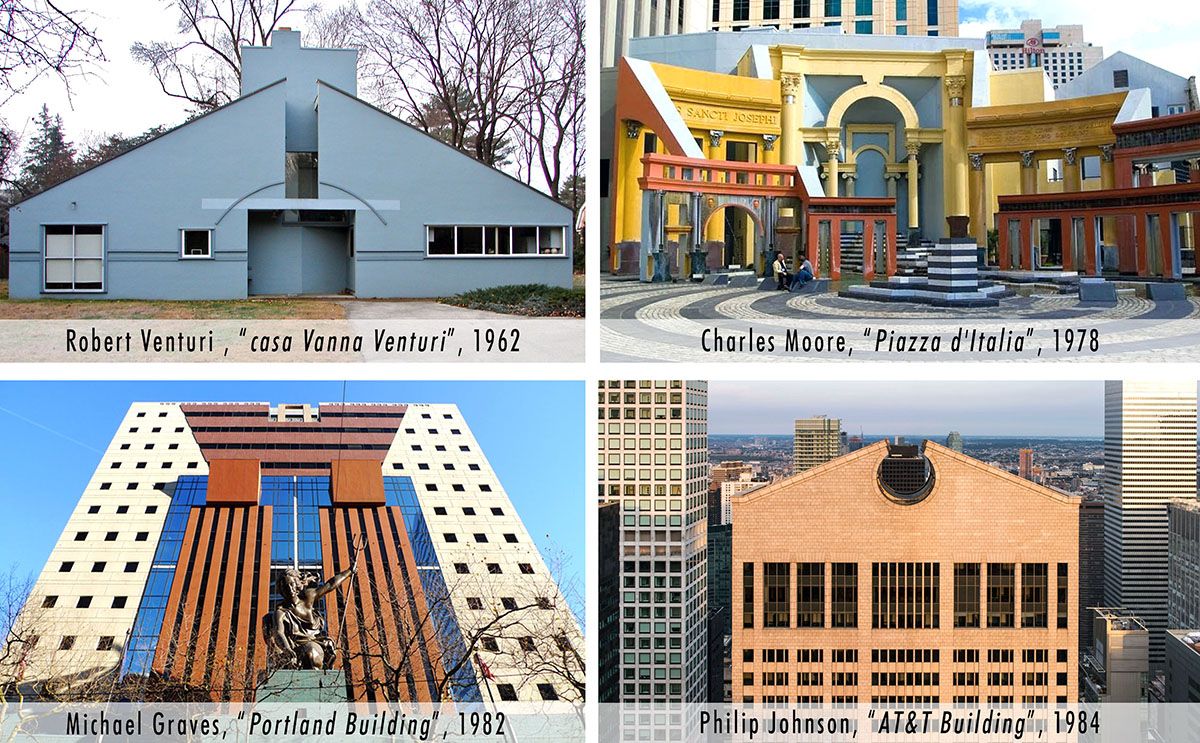 Alcuni esempi di architettura postmoderna