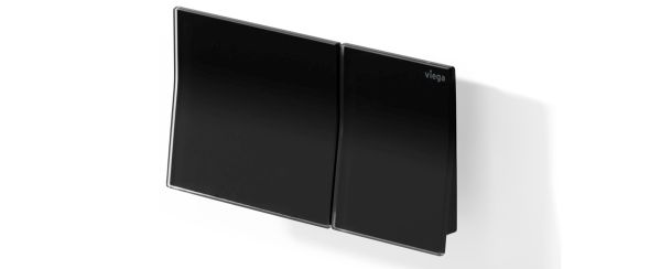 Viega, placca di comando visign for more-200, finitura vetro nero