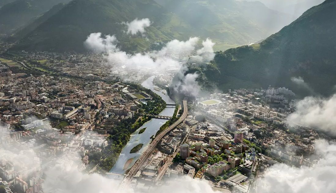 Vista area di Bolzano