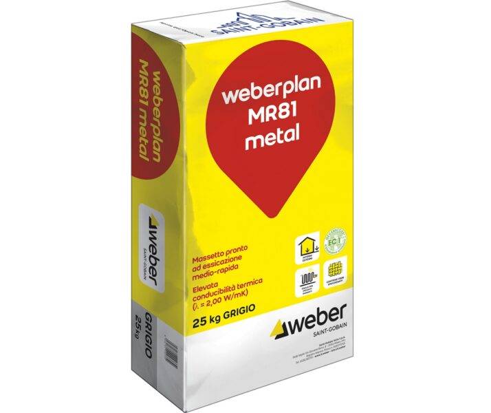 weberplan MR81 metal: massetto pronto ad essiccazione medio-rapida