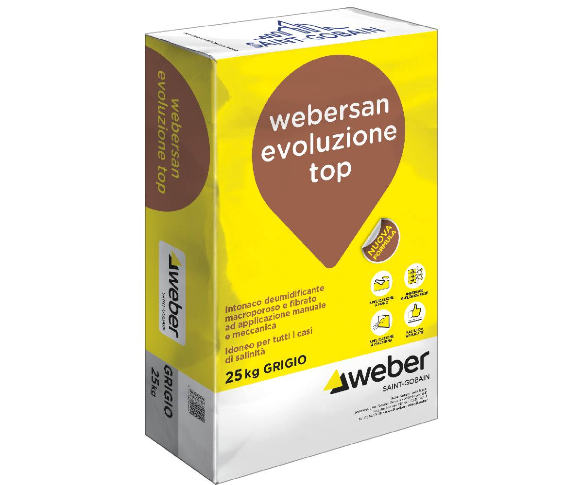 webersan evoluzione top è un intonaco da risanamento polivalente a base cementizia webersan evoluzione top è un intonaco da risanamento polivalente a base cementizia