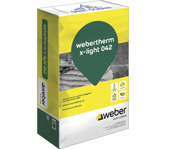 webertherm x-light 042: intonaco termo-acustico alleggerito