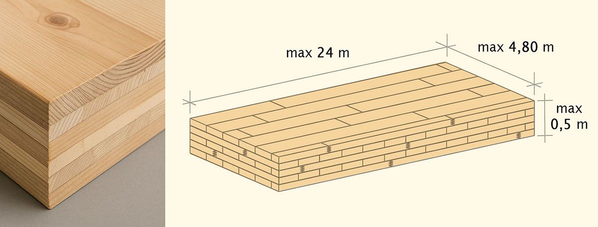 Dimensioni massime dei pannelli xlam dettaglio pannello legno xlam strati incrociati